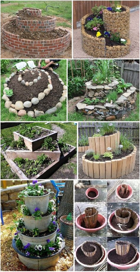 RAISED GARDEN BEDS – Permaculture Food Forest Permaculture Food Forest, Forest Diy, Moderne Have, Spiral Garden, Garden Bed Layout, Diy Crate, نباتات منزلية, Herb Garden Design, Diy Raised Garden