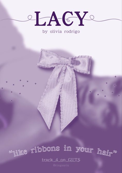 Purple Aesthetic Poster Prints, Olivia Rodrigo Poster Aesthetic Room, Guts Poster Olivia Rodrigo, Olivia Rodrigo Poster Aesthetic, Purple Poster Design, Olivia Rodrigo Prints, Purple Poster Aesthetic, Lacy Olivia Rodrigo, Poster Wall Ideas Aesthetic