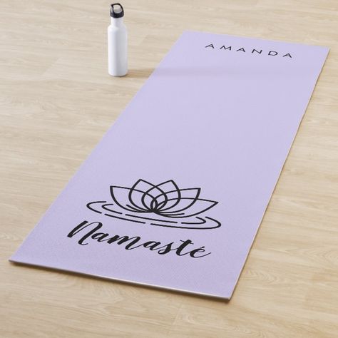 Lavender purple yoga mat with Lotus flower logo - yoga mats Lotus Flower Logo, Purple Yoga, Flower Logo, Lavender Purple, Yoga Mats, Lotus Flower, Yoga Mat, Lotus, Lavender