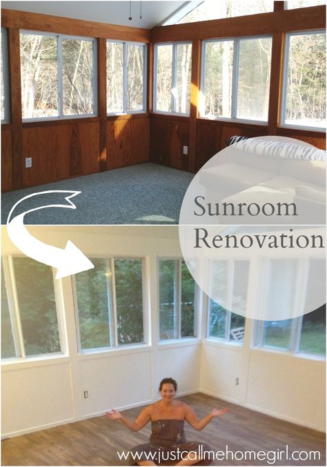 Sunroom Remodel Ideas, Transitional Sunroom Ideas, Sunroom Renovation Ideas, Sunroom Update Ideas, Florida Room Office Ideas, How To Insulate A Sunroom, Sunroom Colors Schemes, Sunroom Remodel Before And After, Redo Sunroom