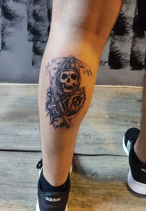 Sons Of Anarchy Tattoo, Anarchy Tattoo, Movie Tattoos, Tattoo For Son, Sons Of Anarchy, Polynesian Tattoo, I Tattoo, Piercings, Sketch Book