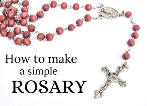 Simple Rosary Making Tutorial Step by Step – Golden Age Beads Blog Diy Rosary Necklace How To Make, Making Rosaries How To, Diy Wire Beaded Bracelet, Rosary Diy How To Make A, Handmade Rosary Diy, One Decade Rosary Diy, How To Make A Cross Out Of Beads, Rosary Keychain Diy, How To Make Rosaries