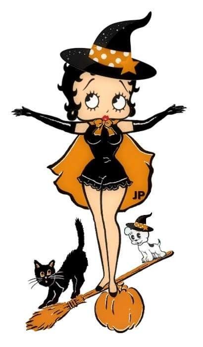 Zombie Betty Boop, Betty Boop Pumpkin, Betty Boop Halloween Wallpaper, Halloween Betty Boop, Betty Boop Halloween, Autumn Witch, Betty Boop Classic, Beautiful Butterfly Photography, Witch Tattoo