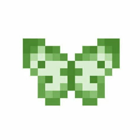 Simple Butterfly Pixel Art, Green Pixel Art Icon, Pixel Lily Pad, Lily Pad Pixel Art, Green Pixel Icons, Clover Pixel Art, Green Pixel Art, Pixel Butterfly, Animal Crossing Leaf