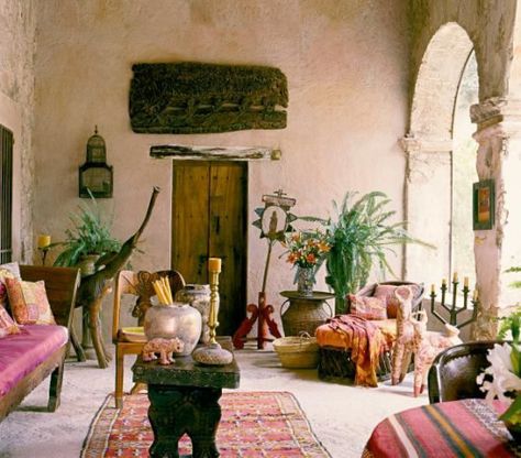 ..focus..damn it! Style Hacienda, Exotic Homes, Spanish Decor, Bali House, Casas Coloniales, Hacienda Style, Casa Exterior, Mexican Decor, Deco Boheme