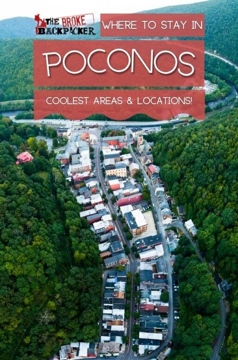 Where to Stay in Poconos (COOLEST Areas!) - The Broke Backpacker Area Guide Poconos Pennsylvania, Airbnb Tips, The Poconos, Pennsylvania Travel, New England Road Trip, North America Travel Destinations, Romantic Retreat, Us Destinations, North America Travel