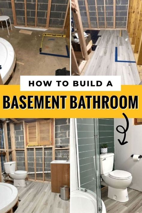 Small Basement Bathroom, Basement Refinishing, Building A Basement, Basement Bathroom Design, Basement Decoration, Basement Bathroom Remodeling, Small Basement Remodel, Dream Basement, Basement Remodel Diy