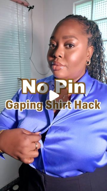 Kelechi Chantel Anyanwu on Instagram: "Another day…Another fashion hack!😄This is perfect when there’s no pin in sight, and you need to cover that shirt gap. I call it the NO PIN GAPING SHIRT HACK. 

Top | @marksandspencer 

Will you try this one?
•••
#fashionhack #hack #explore #stylehack #simplestyling
#nigeriancontentcreator #buttonupshirt #lifehack" Shirt Hacks, Fashion Basics, Shirt Tucked In, Diy Clothes Life Hacks, Fashion Hacks, Button Down Dress, Wardrobe Style, Fashion Mistakes, Effortless Chic