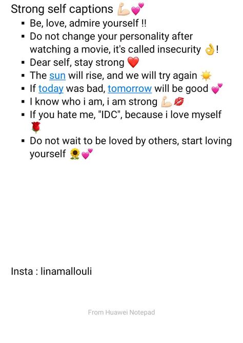 Strong insta captions Confident insta captions 💪🏻❤��️ Confident Captions, Insta Captions, Love Me Do, Dear Self, I Am Strong, Try Again, You Changed, I Know, Love You