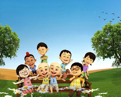 Upin Ipin Wallpaper, Myanmar Art, Happy Children's Day, Simple Wallpapers, Child Day, Floral Background, Happy Kids, Pin It, Aladdin