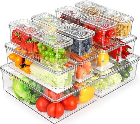 Fridge Organizers, Refrigerator Organizer, Pantry Storage Containers, Pantry Bin, Clean Refrigerator, Organizer Bins, Food Storage Organization, Fridge Organisers, Fruit Yogurt