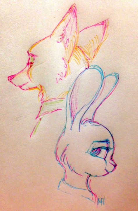 Sketch Disney, Zootopia Art, Disney Drawings Sketches, Disney Zootopia, Cute Disney Drawings, Disney Art Drawings, Disney Sketches, Pinturas Disney, Dessin Adorable