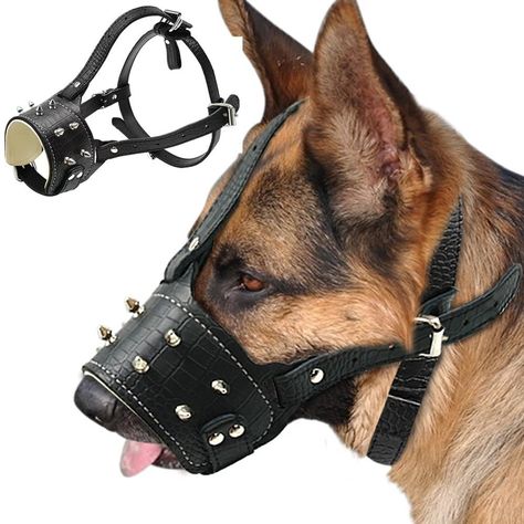 PET ARTIST -Gentle Genuine Leather Padded Dog Muzzle - Spikes Studded Adjustable Dog Mouth Cover,Black for Small Breeds -- Remarkable product available now. (This is an amazon affiliate link. I may earn commission from it) Dog Mouth, Pitbull Boxer, Pet Artist, Dog Muzzle, Love Your Pet, Dog Care Tips, Pitbull Dog, Service Dogs, Puppy Training