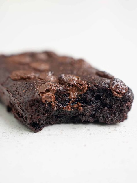 Single Serve Brownie - Catherine Zhang Single Serving Brownie Recipe, Single Brownie Recipe, Catherine Zhang, Single Serve Brownie, Date Brownies, Batch Baking, Homemade Brownie, Vegan Egg Substitute, Small Batch Baking