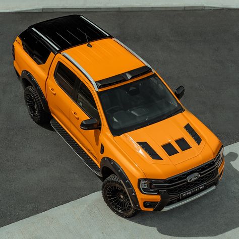 Cyber Orange 2023 Ford Ranger Wildtrak Body Kit / Conversion by 4x4AT Ford Ranger Double Cab, Ranger Accessories, 2023 Ford Ranger, Surf Car, Ranger Wildtrak, Ford Ranger Wildtrak, Car Livery, Ford Ranger Raptor, Cars Jeep