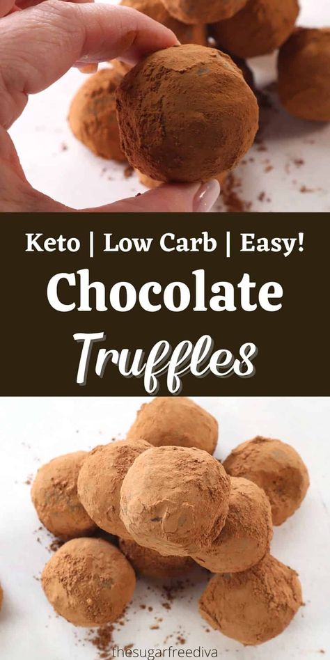 Truffles Recipe Easy, Sugar Free Truffles, Truffle Recipe Easy, Chocolate Truffles Recipe, Truffles Recipe, Postre Keto, Chocolate Truffles Recipe Easy, Sugar Free Low Carb, Easy No Bake