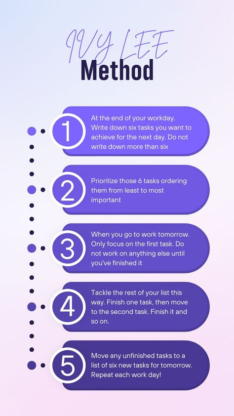 Although the Ivy Lee Method is easy to learn, the reason it works so well is that it forces you to make hard decisions quickly and to make them before other people's’ priorities can distract you or blow you off course. It also eliminates decision fatigue that crops up and drains your energy when you have to make many decisions throughout the day, decisions like having to figure out what to work on next. Furthermore, this method clears you to focus on the task at hand. One thing at a time. Set Your Priorities Straight Quotes, Set Your Priorities Quotes, Ivy Lee Method, Straight Quotes, Executive Administrative Assistant, Making Hard Decisions, Priorities Quotes, One Thing At A Time, Decision Fatigue