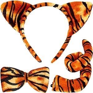 Animal Costume Set Bunny Ears Nose Tail and Bow Tie Bunny Accessories for Kids Easter Cosplay Birthday Performance(Tiger Costume) Tiger Fancy Dress, Tigger Costume, Animal Cosplay, Tiger Costume, Fancy Costumes, Pet Tiger, Fancy Dress Accessories, Fancy Dresses Party, Animal Ears