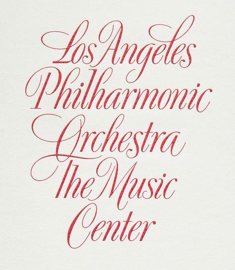 Doyald Young, detail of engraved lettering for the Los Angeles Philharmonic in The Art of the Letter , Smart Papers, Hamilton OH, 2003, 10 in Lettering Cursive Typeface, Shirt Branding, Puglia Wedding, Design Alphabet, Create Logo, Type Inspiration, Custom Calligraphy, Cursive Font, Font Inspiration