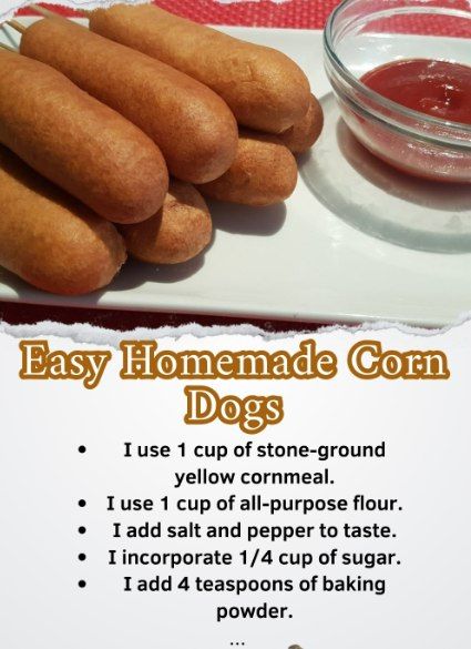 Recipes Fire Homemade Corn Dogs, Homemade Corndogs, Corndog Recipe, Burger Dogs, Corn Dog, Party Finger Foods, Sweet Snacks Recipes, Corn Dogs, Fair Food Recipes