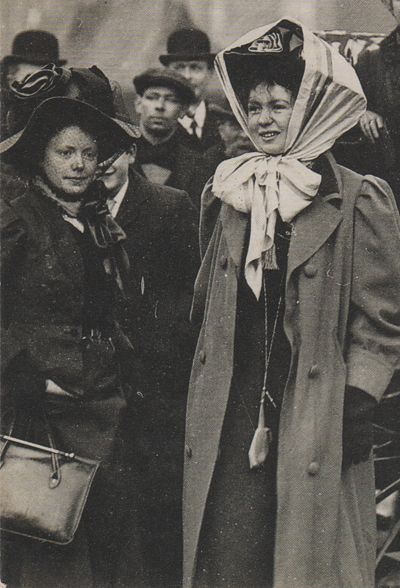 Detail of picture of Christabel Pankhurst and Mary Gawthorpe, Manchester 1909 Suffragette Art, Christabel Pankhurst, Women's Suffrage, Modern Feminism, Suffrage Movement, Leeds England, 19th Century Fashion, Mary I, Greater Manchester