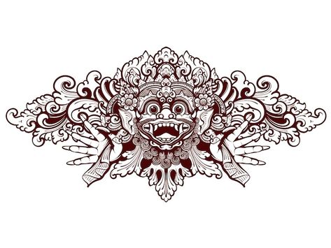 Balinese Tattoo Design, Ornamen Bali, Nyepi Bali, Wayang Bali, Single Tattoos, Balinese Tattoo, Barong Bali, Balinese Art, Banner Stand