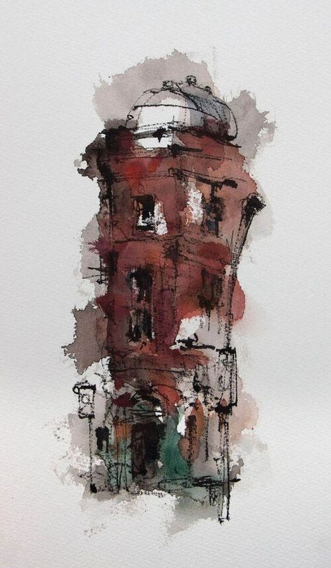 | [by Emma Fitzpatrick] Emma Fitzpatrick, Leicester Uk, Coast Of Ireland, Urban Painting, Fine Art Printmaking, Watercolor Architecture, Travel Painting, Environment Art, Architecture Landscape