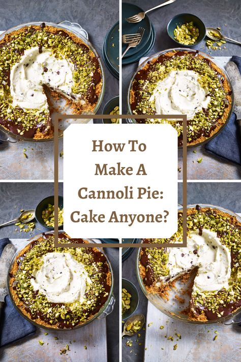 Mini Canoli Pie, Canolli Pie Recipe, Cannoli Cream Pie, Cannoli Tart, Cannoli Pie Recipe, Apple Sorbet Recipe, Cannoli Cake Recipe, Cannoli Pie, Cannoli Cheesecake