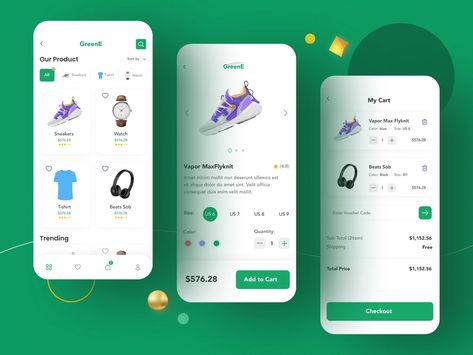 Ecommerce Mobile App Home, Product Details and Cart Page by Mohammad Anamaul Haque on Dribbble Ecommerce Mobile App, Android App Design, Ecommerce App, Ux Mobile, Mobile App Design Inspiration, Mobile Web Design, App Home, Creative Web Design, Mobile Ui Design