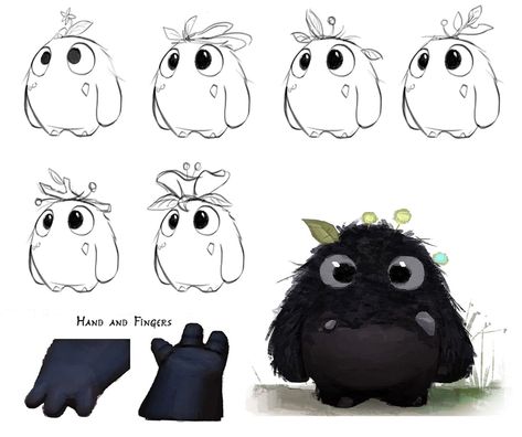 Cute Monster Concept Art, Cartoon Concept Art, Cute Monster Art, Spirit Illustration, Animation Concept Art, Cute Monster Illustration, Kena Bridge Of Spirits, Spirits Art, Character Monster