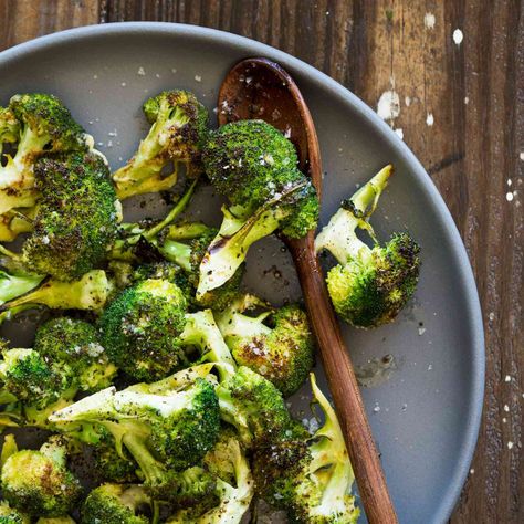 Aioli-Glazed Charred Broccoli Recipe Glazed Broccoli, Broccoli Lemon, Charred Broccoli, Ginger Miso, Fried Broccoli, Vegetarian Nutrition, Miso Dressing, Dairy Free Eggs, Broccoli Casserole