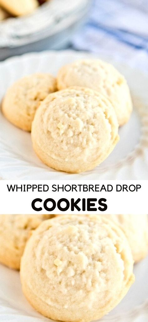 Powdered Sugar Shortbread Cookies, Berry Shortbread Dreams, Easy Whipped Shortbread Cookies, Best Whipped Shortbread Cookies, Moist Shortbread Cookies, Melt In Your Mouth Shortbread Cookie Recipe, Drop Shortbread Cookie Recipe, Shortbread Cookie Icing Recipe, No Chill Shortbread Cookies