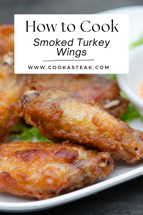 Hungry for some smoky goodness? Learn how to cook smoked turkey wings like a pro with our step-by-step guide. Discover the secret to tender and flavorful wings that will have you begging for seconds. Preheat that oven or smoker, season just right, and prepare to be amazed! Get ready to conquer the art of smoking turkey wings and impress your tastebuds. Let's dive in and make those wings fly off the plate! 🍗💨 #howtocooksmokedturkeywings How To Cook Smoked Turkey Wings, Smoked Turkey Wings Recipes, Smoked Turkey Wings, Smoked Wings, Bbq Turkey, Frozen Turkey, Turkey Wings, Easy Turkey, Smoked Cooking