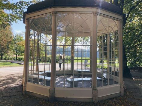 I loved looking for and finding the Pavilion from the famous "Sixteen going on Seventeen" scene from the classic movie The Sound of Music in Salzburg, Austria. You can see me twirling behind the pavilion, but luckily you cannot here me sing the song! This is located at Schloss Helbrunn, just outside of Salzburg. Check out this post about finding the Sound of Music in Salzburg. #Salzburg #Austria #SoundofMusic #Pavilion #Movies #Thingstodo #Travel #ModeratelyAdventurous Sound Of Music House, Sixteen Going On Seventeen, Sound Of Music Quotes, Musical Quiz, Sound Of Music Tour, Musical Aesthetic, Sound Of Music Movie, Victorian Conservatory, Travel Austria