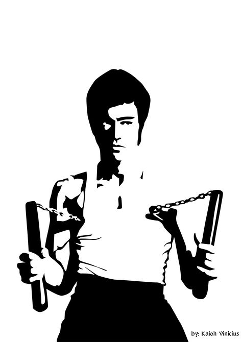 Bruce Lee The Way of Dragon Bruce Lee Stencil, Bruce Lee Silhouette, Bruce Lee Tattoo Ideas, Bruce Lee Sketch, Bruce Lee Drawing, Bruce Lee Tattoo, Bruce Lee Dragon, Dragon Tattoo Images, Punisher Artwork