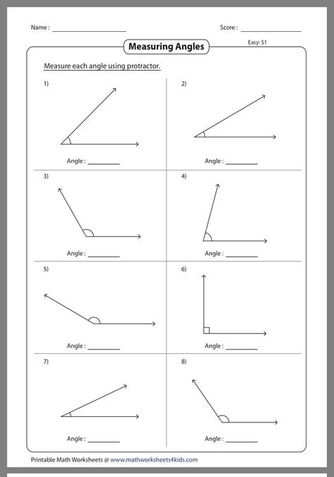 Finding Angle Measures Worksheet Pin by Hanit Schuldenfrei On ××××××¨×× Measuring Angles Worksheet, Geometry Angles, Angles Math, Supplementary Angles, Angles Worksheet, Types Of Angles, Measurement Worksheets, Geometry Worksheets, Mathematics Worksheets