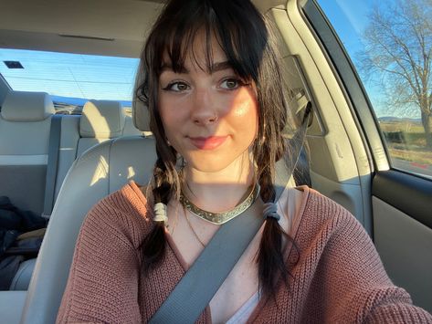 Plaits With Bangs, Long Braids With Bangs, Braided Hair With Bangs, Braided Hairstyles With Bangs, Goth Hairstyle, Uk Trip, Goth Hair, Whimsy Goth, Plaits Hairstyles