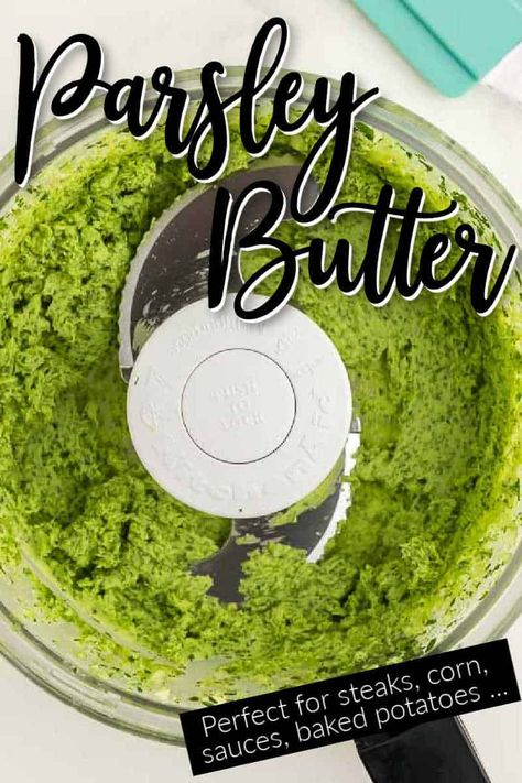 Parsley Steak Sauce, Curly Parsley Recipes, Parsley Butter, Pickle Seasoning, Irish Foods, Compound Butter Recipe, Parsley Recipes, Parsley Pesto, Bread Dumplings