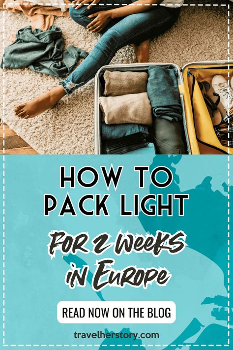 Before you even get to the Guinness Storehouse, Buckingham Palace, or Versailles, you'll need to pack light for Europe, as you don't want to drag a heavy suitcase around with you! I've had to pack light for my trips to Europe as I brought only one suitcase and stayed in hostels. You can adapt this list for carry-on luggage should you wish to. Whether you need to learn how to pack light for 2 weeks in Europe in spring, summer, fall, or winter, this will help you. I promise! How To Pack Light For Two Weeks, How To Pack A Carry On For 2 Weeks Europe, How To Pack Carry On For Two Weeks, Packing For 2 Weeks Summer, How To Pack For 2 Weeks In Europe Summer, How To Pack For 2 Weeks, Travel Light Packing Carry On, Pack Carry On For 2 Weeks, How To Pack Light For Europe