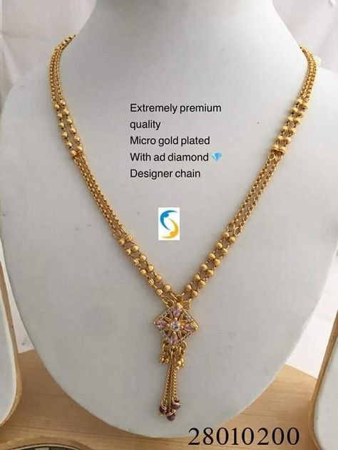 Simple Necklace Designs, Gold Jewels Design, New Gold Jewellery Designs, Gold Earrings Models, Gold Mangalsutra Designs, Beautiful Gold Necklaces, Gold Chain Design, Handmade Gold Jewellery, Fancy Jewellery Designs