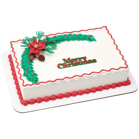 Classic Christmas Dessert, Pastel Rectangular, Birthday Places, Christmas Cake Designs, Holiday Icon, Red Foil, Christmas Party Food, Holiday Pictures, Photo Cake