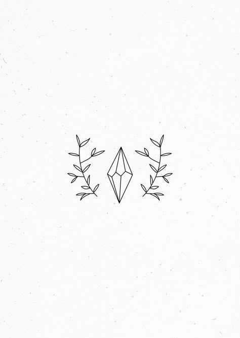 Gem Illustration, Homemade Tattoos, Gem Tattoo, Crystal Tattoo, Dream Tattoos, Mini Drawings, Flash Art, Mini Tattoos, Minimalist Tattoo