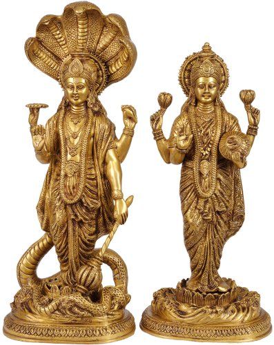 Lord Vishnu Standing on Sheshnag with Lakshmi Ji  Brass Statue * For more information, visit image link. (This is an affiliate link and I receive a commission for the sales) Vishnu Lakshmi, Love Feeling Images, Lakshmi Statue, साईं बाबा, God And Goddess, Lakshmi Narayan, Shri Yantra, Hindu Statues, Lord Vishnu Wallpapers