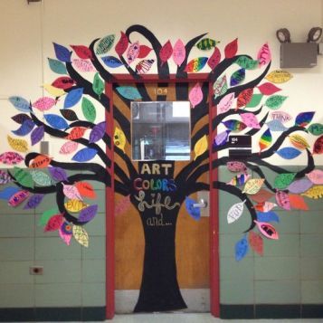 Classroom Door Ideas, Classroom Tree, School Door Decorations, School Doors, Door Displays, Door Decorations Classroom, New Classroom, Class Decoration, Collaborative Art