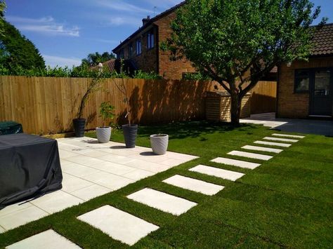 How to lay stepping stones on a lawn step by step - BUCKINGHAMSHIRE LANDSCAPE GARDENERS Landscape Drainage, Circular Patio, Stepping Stone Paths, Step Stones, Brick Laying, Sustainable Landscaping, High Wycombe, Garden Stepping Stones, Synthetic Turf