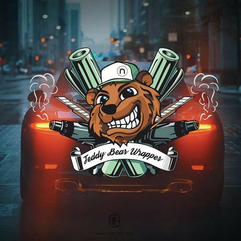 Car wrapper logo design. www.nama.pl #characterdesign #mascotlogo #wrap #wrapping #carwrapping #bear #teddybear #logo #logotype #namadetailwrap #autodetailing Character Logo Design, Wrapping Car, Character Logo, Car Wrap Design, Car Logos, Vinyl Wrap, Car Wrap, Animated Characters, Car Design