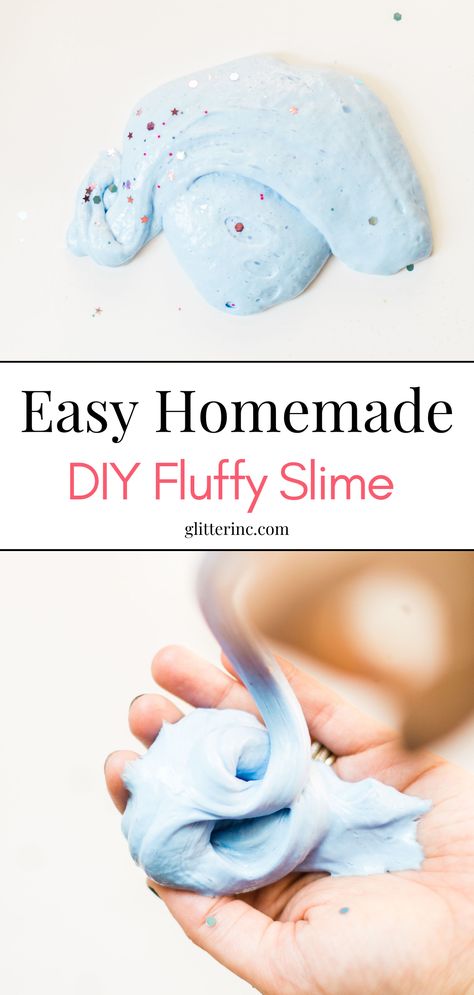 This homemade slime recipe is perfect for kids! It's a fun and fluffy craft, with fluffy cloud slime that's easy to make. Using fluffy slime ingredients like slime with shaving cream, it’s the best kids craft. Learn how to make slime with this easy slime recipe and start making fluffy slime today! Fluffy Slime Recipe Shaving Cream, Non Sticky Slime Recipe Easy, Easy Slime Recipe 2 Ingredients, Best Slime Recipe Ever, Cloud Slime Recipe, Ingredients To Make Slime, Fluffy Cloud Slime, Fluffy Slime Ingredients, Easy Fluffy Slime Recipe