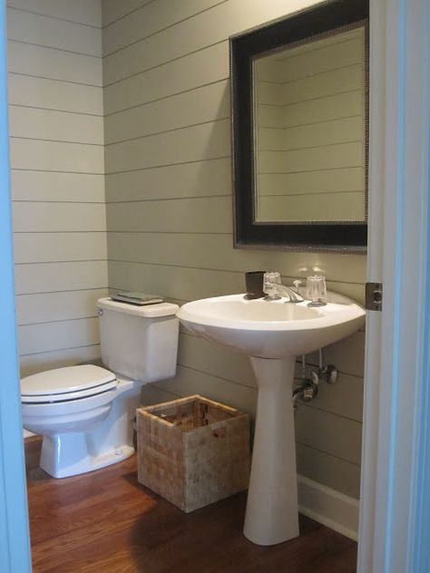 Coastal Fog Benjamin Moore, Benjamin Moore Coastal Fog, Basement Powder Room, Benjamin Moore Bathroom, Painted Brick Exteriors, Coastal Fog, Green Grey Paint, Exterior House Colors Combinations, House Paint Color Combination