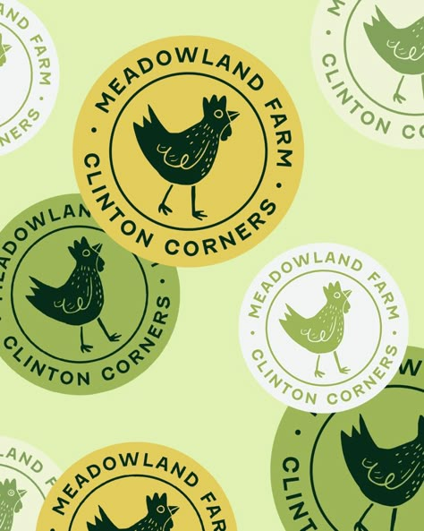 Emblem logo for Meadowland Farm, a NY family farm. We worked together to create a funky, warm, and vintage-inspired brand experience.

Brand mark, small business branding, farm branding, branding, brand identity, squarespace designer, logo ideas, website design inspiration, brand board, chicken illustration, illustrated logo Farmer Market Logo Design, Farm Shop Branding, Farming Branding, Farm Graphic Design, Cow Branding, Designer Logo Ideas, Chicken Logo Design, Chicken Branding, Clothing Tag Design