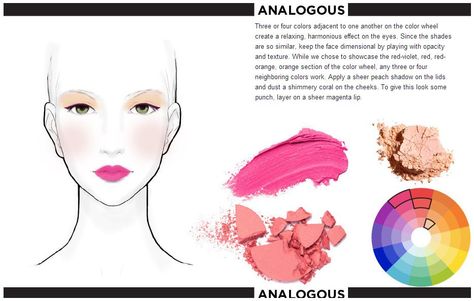 MAKEUP MEETS COLOR THEORY  by VICTORIA STANELL (4 of 6): Analogous Colors Analogous Colors, Monochromatic Makeup, Hair Chalk, Cosmetic Display, Man Hat, Color Analysis, Neutral Palette, Break Out, Everyday Makeup